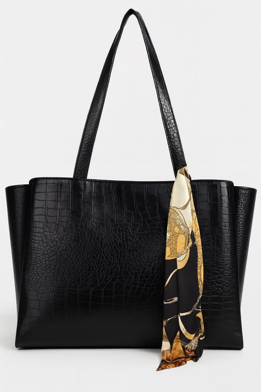 The Signature Scarf Tote - Classic Black
